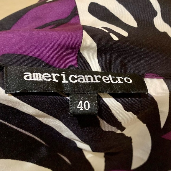 American Retro size 40 FR/ 8 US silk dress - Picture 2 of 6